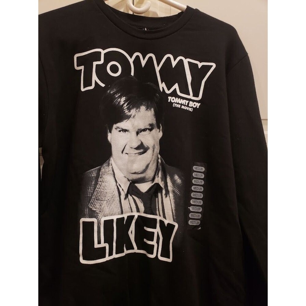 Tommy Likey! Movie Chris Farley Tommy Boy Retro Funny Sweatshirt Mens MEDIUM NEW - Picture 4 of 6